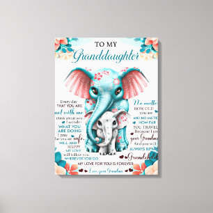 Toile À Mon Cadeau Fille Éléphant, Fille Anniversaire