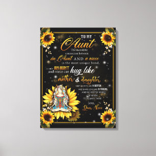 Toile À Mon Cadeau Tante, Joli Cadeau Tournesol De La Ni