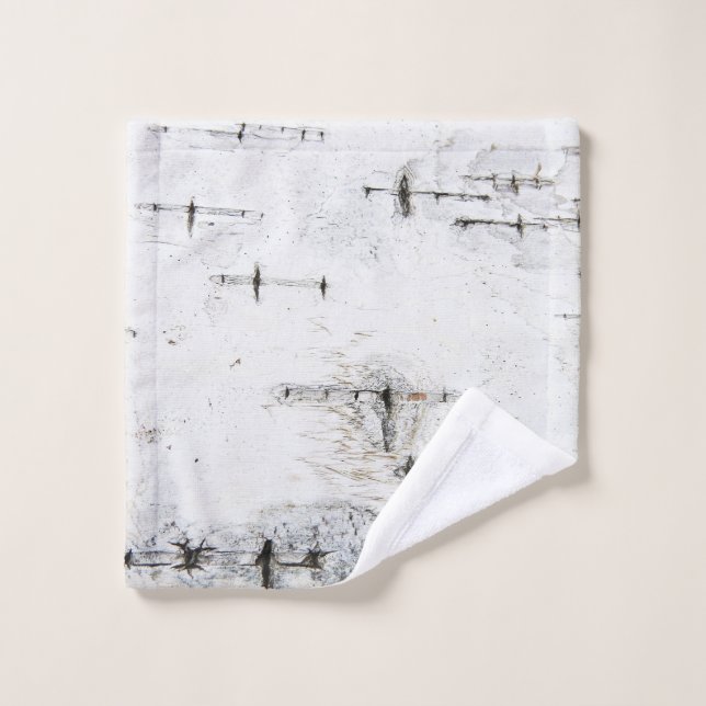 Toile à motifs d'écorce de bouleau (Gant de toilette)
