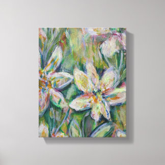 Toile à peinture florale impressionniste de 8 po x