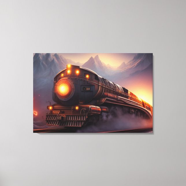 Toile à vapeur Locomotive Impression (Recto)
