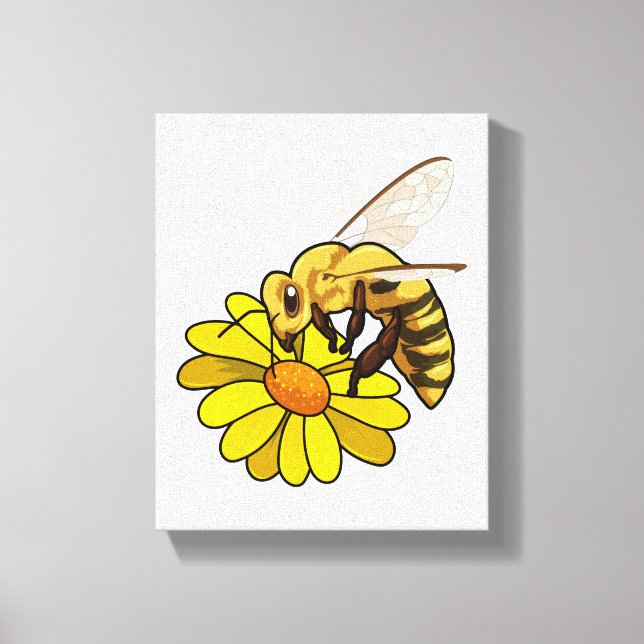 Toile Abeille en fleurs (Recto)