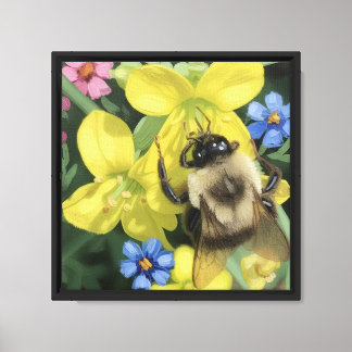 Toile Abeille sur fleur jaune