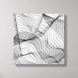 Toile Abstract Flowing Lines Wall Art – Minimal Line Art