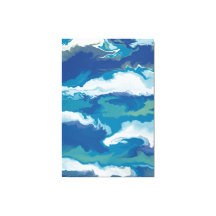 Abstract Ocean Waves in a Stormy Sky – Marbled