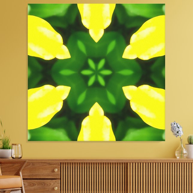 TOILE ABSTRACT YELLOW AND GREEN DRAWING. SAMER BRASIL. 3 (Insitu(Salon))