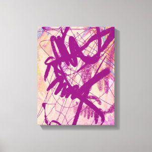 Toile Abstraction "Dîner avec du vin"
