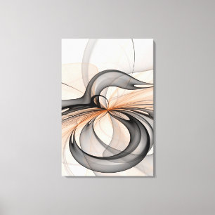 Toile Abstrait Anthracite Grey Sienna Art moderne fracta