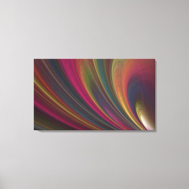 Toile Abstrait Arc-en-ciel Fractal Wrapped Canvas (Recto)
