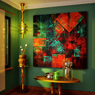 Toile Abstrait Cool coloré moderne Motif artistique