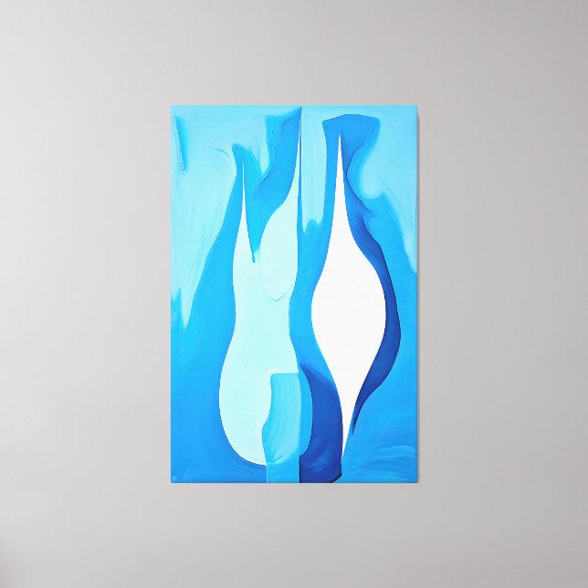 Toile Abstrait de Cobalt Echo Repos (Recto)