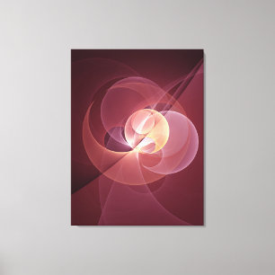 Toile Abstrait Élégant Moderne Art Fractal Vin Rouge