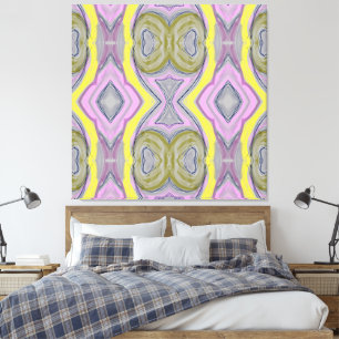 Toile Abstrait Jaune