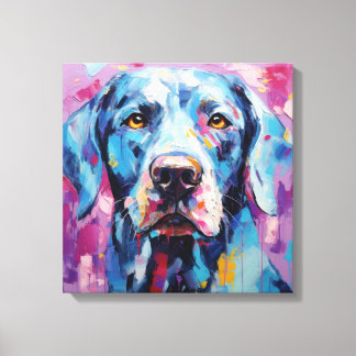 Toile Abstrait Portrait de Chien Mur Art unique peinture