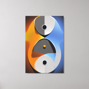 Toile Abstrait Yin Yang Canvas Imprimer