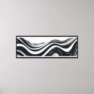 Toile Abstraite en noir et blanc