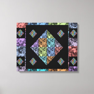 Toile Abstraite multicolore (20 X 16)