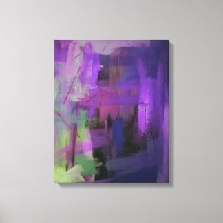 Toile Abstraite violet colorée Imprimer
