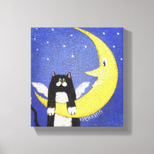Toile Accrocher sur la lune