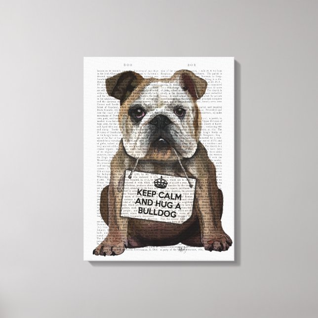 Toile Accrochez un Bulldog (Recto)