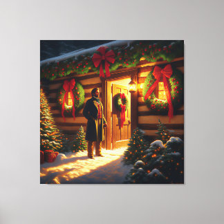 Toile Accueil Chaleureux : Lumière des Fêtes d'Eastman J