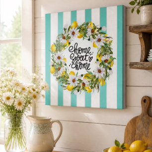 Toile Accueil Douillet Couronne de Citron et Marguerite