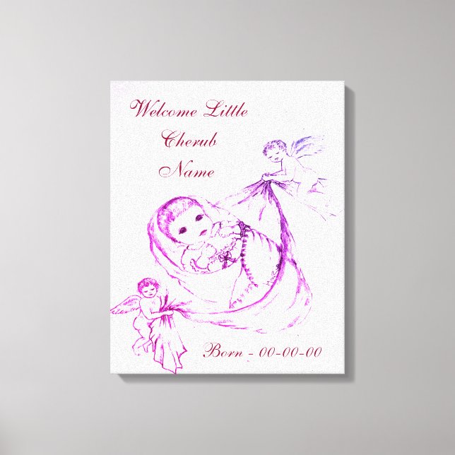 Toile Accueil personnalisé Petit Cherub (Recto)
