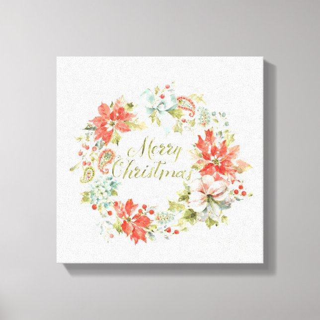 Toile Accueil pour les fêtes Joyeux Noël (Recto)