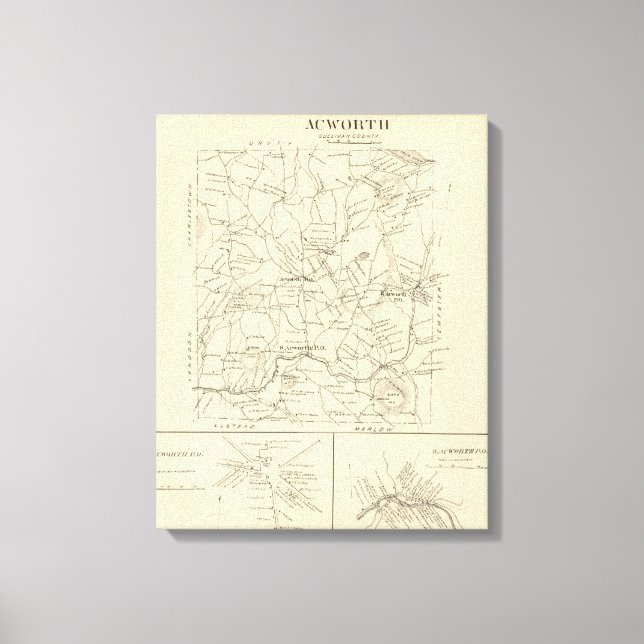 Toile Acworth, comté de Sullivan (Recto)
