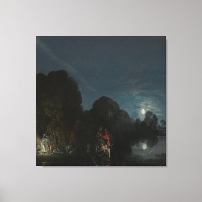 Toile Adam Elsheimer Le reste de la fuite vers l'Egypte (Recto)
