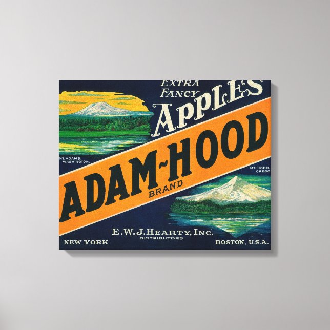 Toile Adam-Hood Apple Crate Label Hood River, OU (Recto)
