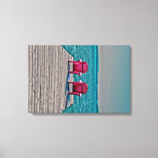 Toile Adirondack Chaises De Plage Turquoise Rustic Cotta (Recto)