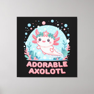 Toile Adorable Axolotl Cutesse aquatique