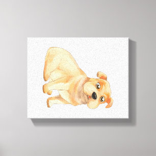 Toile Adorable Bulldog Wall Art   Cadeau du propriétaire