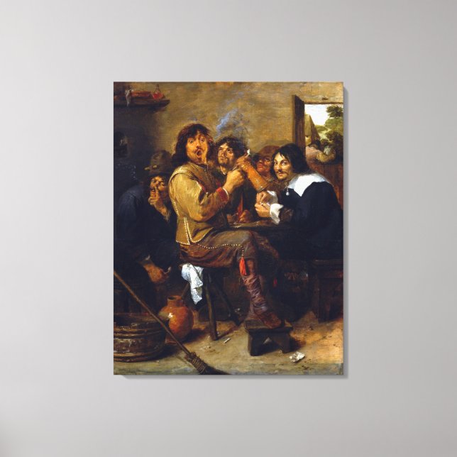 Toile Adriaen Brouwer Les Fumeurs (Recto)