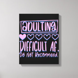 Toile Adulte Adulte Difficile AF Ne Recommanderait Pas