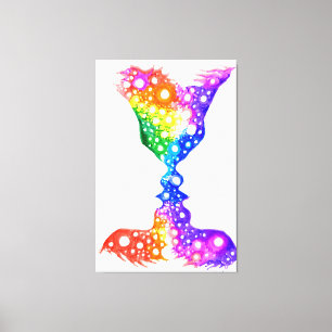 Toile Affiche d'amour colorée