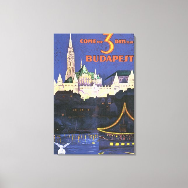 Toile Affiche de Budapest (Recto)