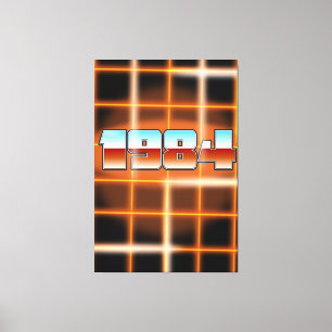 Toile Affiche de dessin animé électronique de 1984.