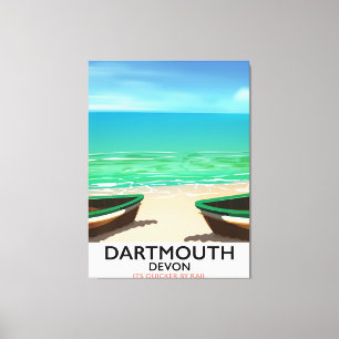 Toile Affiche de la plage de Dartmouth Devon