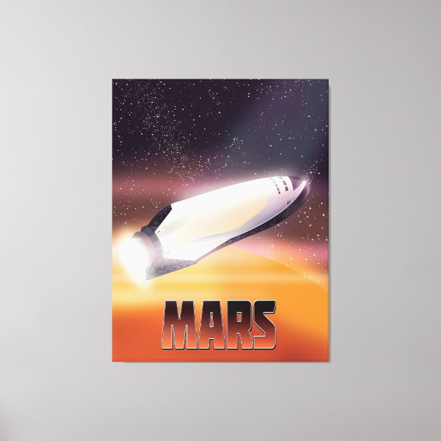 Toile Affiche de l'espace Mars (Recto)