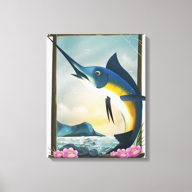 Toile Affiche de pêche (Recto)