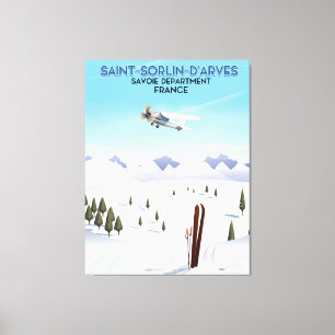 Toile Affiche de ski Saint-Sorlin d'Arves France