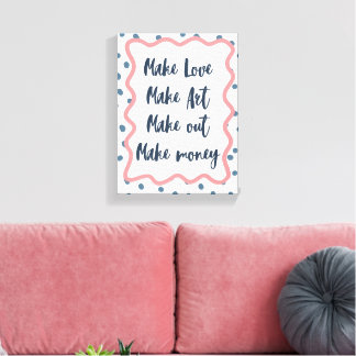 Toile Affiche de typographie esthétique Girly Y2K rendy