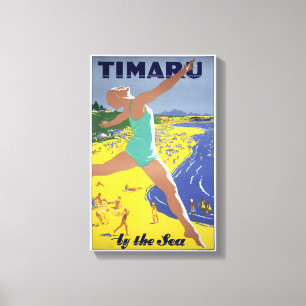 Toile Affiche de Vintage voyage de la Nouvelle Zélande