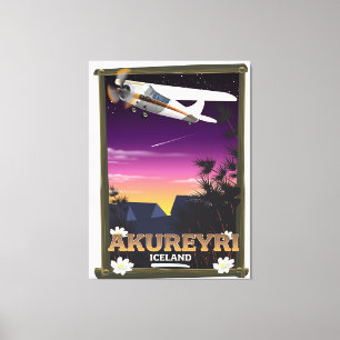 Toile Affiche de voyage à Akureyri Islande