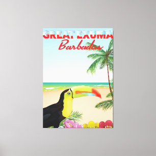 Toile Affiche de voyage à la Barbade Great Euxma