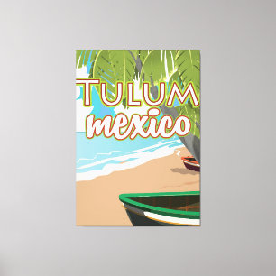 Toile Affiche de voyage à Tulum, Mexique