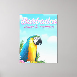 Toile Affiche de voyage Barbados Parrot