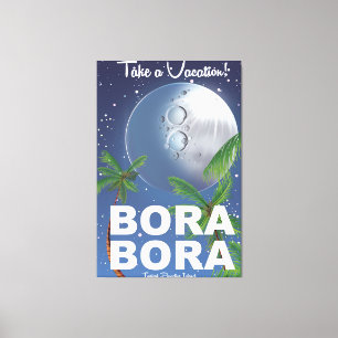 Toile Affiche de voyage Bora Bora Moon
